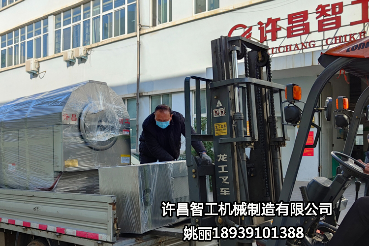 100斤電磁炒貨機(jī)專(zhuān)車(chē)發(fā)貨